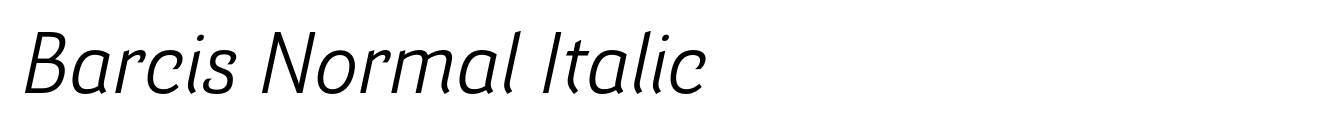 Barcis Normal Italic image